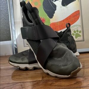 Dark Green Slip-On Sneakers